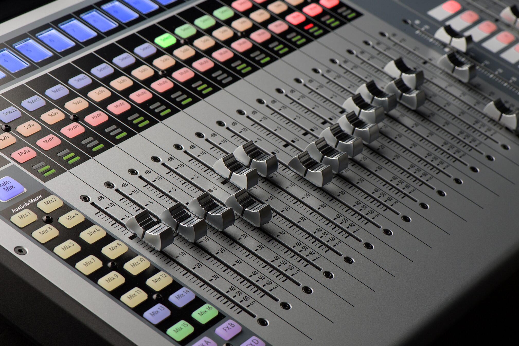PreSonus StudioLive 32SX 32-Channel Digital Mixer, New, Detail Control Panel