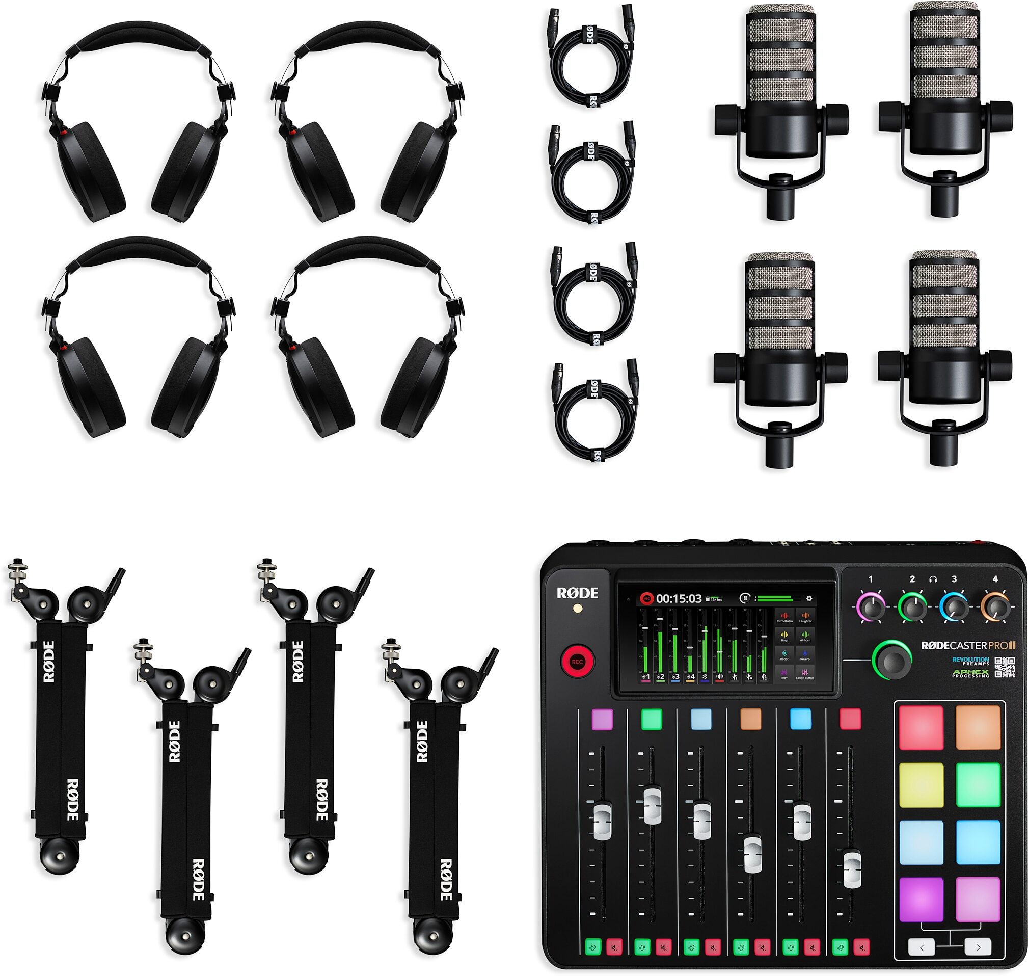 Rode Ultimate Podcaster Bundle: Four-Person Podcasting Pack, New, Image