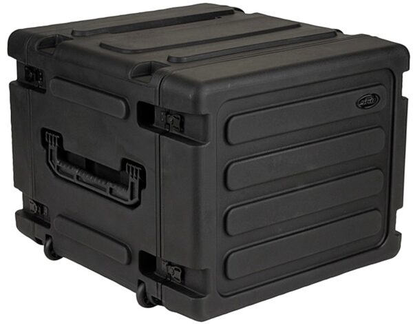 SKB Roto Shockmount 20" Deep Rack Case with Wheels, 8U, 3SKB-R08U20W, view