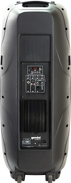 Gemini AS-215BLU-LT Powered Loudspeaker with Lights, New, Action Position Back