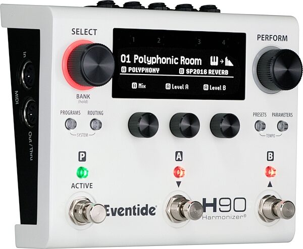 Eventide H90 Harmonizer/Multi-Effects Pedal, White, Angled Front