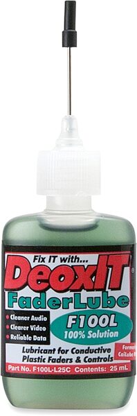 Hosa CAIG DeoxIT F100L-L25C FaderLube with Dropper, 25mL, Action Position Back