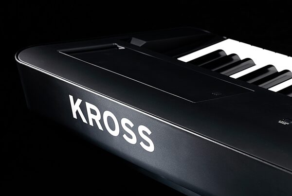 Korg KROSS 2 Keyboard Synthesizer Workstation, 88-Key, Super Matte Black, Action Position Back