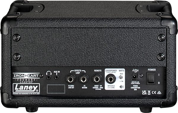 Laney IRF Leadtop Guitar Amplifier Head (60 Watts), New, Action Position Back