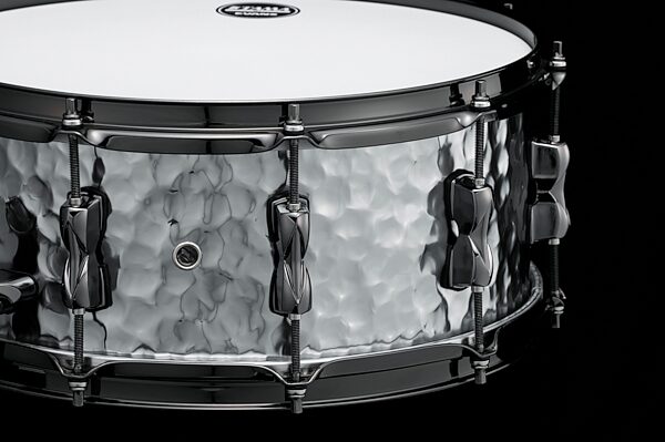 Tama SLP Expressive Hammered Steel Snare Drum, 6 inchx14&quot;, Action Position Back
