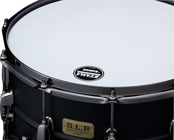 Tama SLP Limited Edition Big Black Steel Snare Drum, 8x14&quot;, Action Position Back