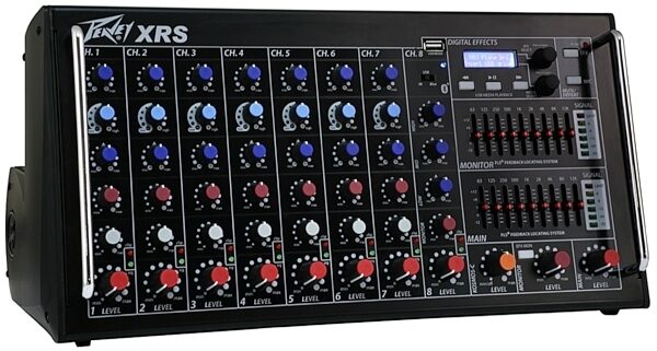 Peavey XR-S Powered Mixer, 8-Channel (1000 Watts), New, Angle