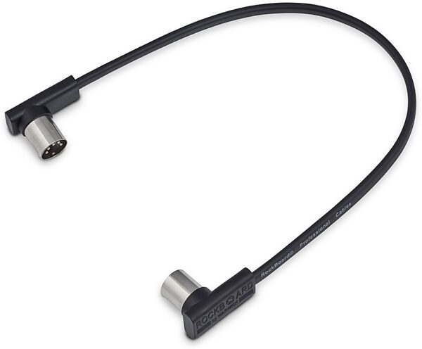 RockBoard Flat Right Angle MIDI Cable, 11.81 inch / 30 cm, Action Position Front