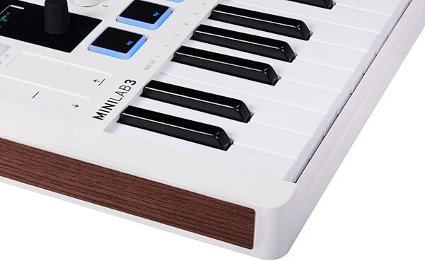 Arturia MiniLab 3 USB MIDI Keyboard Controller, White, Detail