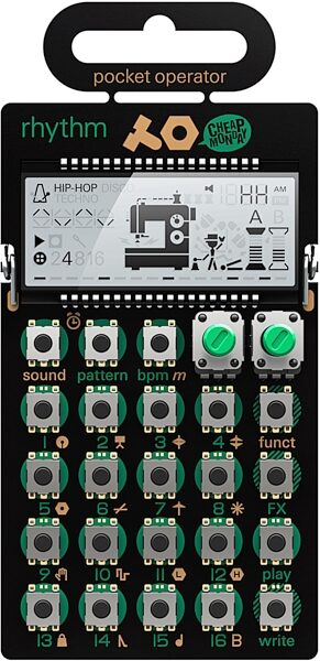 Teenage Engineering PO-12 Rhythm Pocket Operator Drum Machine, New, Action Position Back
