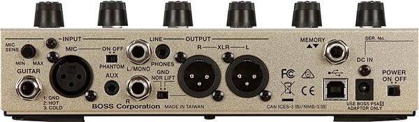 Boss VE-8 Acoustic Singer Vocal Effects Pedal, New, Rear