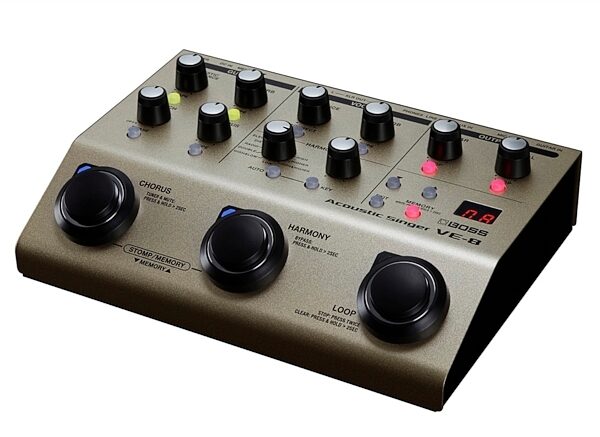 Boss VE-8 Acoustic Singer Vocal Effects Pedal, New, Angle 2