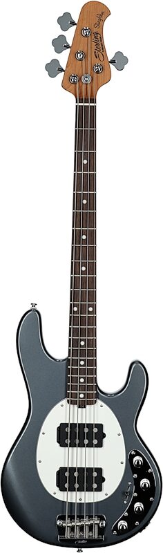 Sterling by Music Man StingRay Ray34HH Electric Bass, Charcoal Frost, Full Straight Front