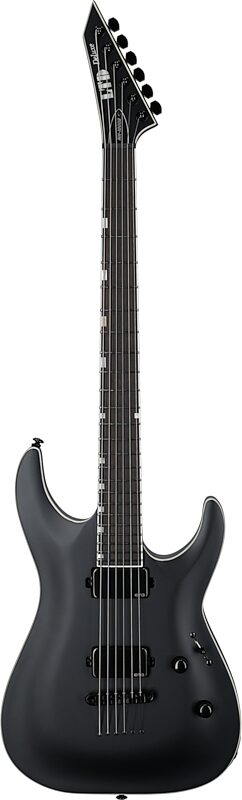 ESP LTD MH-1000B Baritone Electric Guitar, Black Satin, Full Straight Front