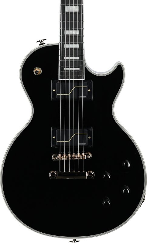 Epiphone Matt Heafy Les Paul Custom Origins Electric Guitar (with Case), Ebony, Body Straight Front