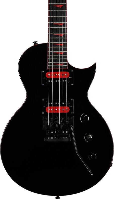 Kramer Assault 220FR Electric Guitar, Black with Red Bind, Body Straight Front