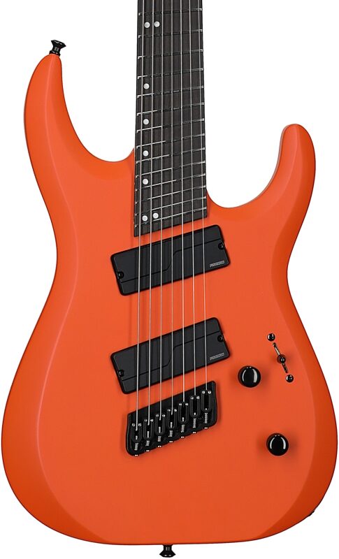 Jackson Pro Plus DK Modern HT7 7-String (with Gig Bag), Satin Orange, Body Straight Front