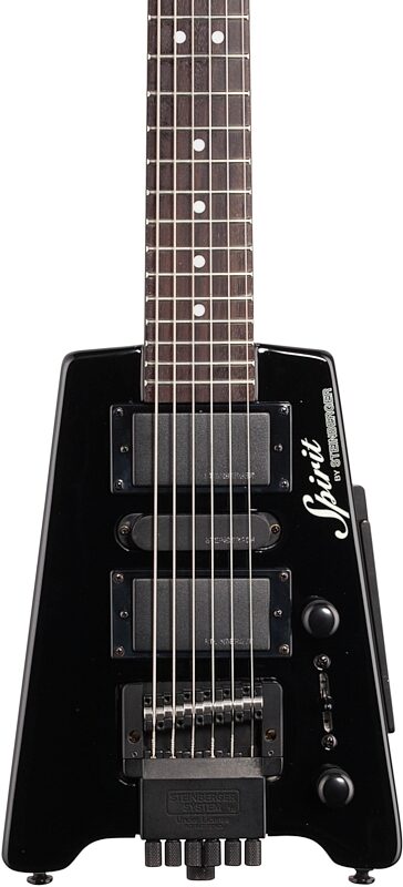 Steinberger Spirit GT Pro Deluxe Electric Guitar (with Bag), Black, Body Straight Front