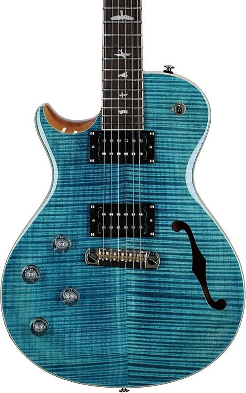 PRS Paul Reed Smith SE Zach Myers 594 Lefty Electric Guitar (with Gig bag), Myers Blue, Body Straight Front