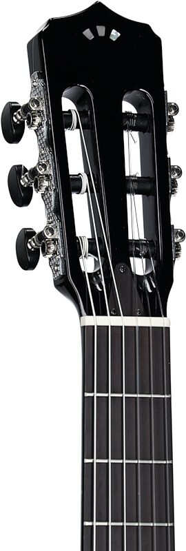 Cordoba Stage Thinbody Nylon Acoustic-Electric Guitar, Black Burst, Headstock Left Front