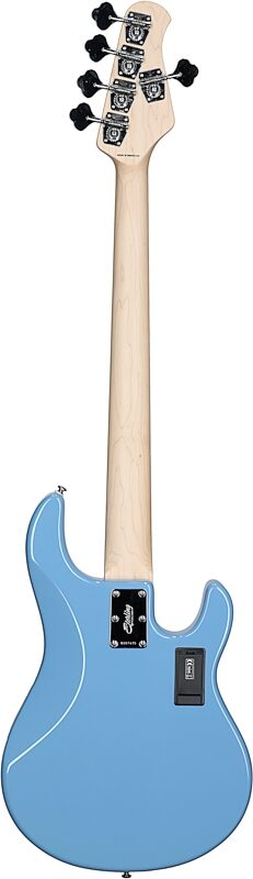 Sterling by Music Man Ray5LH Electric Bass, Left-Handed, Chopper Blue, Full Straight Back