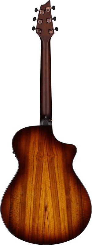 Breedlove Pursuit Exotic S Concert Acoustic-Electric Guitar, Left-Handed, Tigers Eye, Full Straight Back