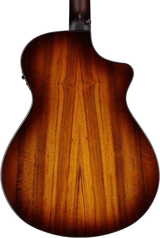 Breedlove Pursuit Exotic S Concert Acoustic-Electric Guitar, Left-Handed, Tigers Eye, Body Straight Back