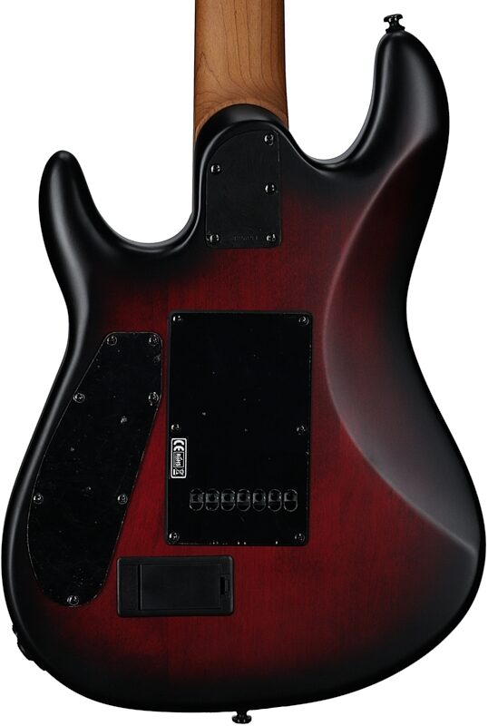 Sterling by Music Man Jason Richardson 7 Cutlass Electric Guitar, 7-String, Dark Scarlet Burst, Body Straight Back