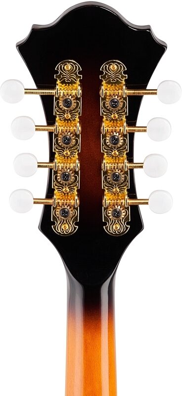 Ibanez M522S F-Style Mandolin, Brown Sunburst, Headstock Straight Back