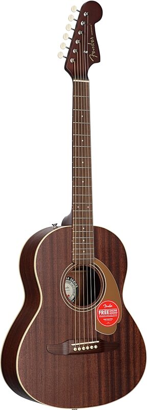 Fender Sonoran Mini Acoustic Guitar (with Gig Bag), All-Mahogany, Body Left Front